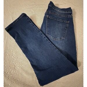 Mott & Bow Boyfriend Jeans Women's Size 29 Straight Leg Mid Rise Dark Denim Blue